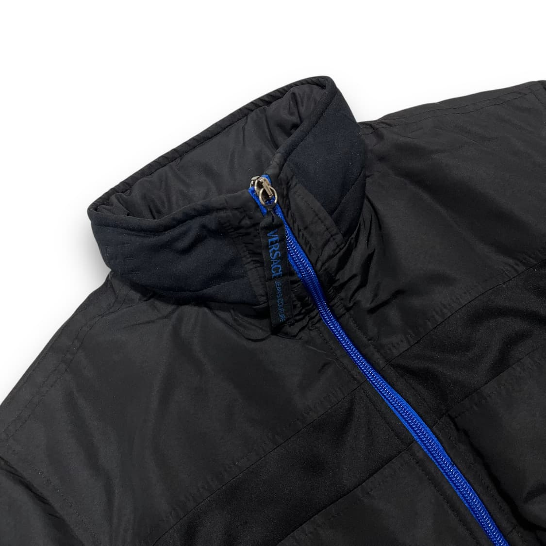 베르사체 진스 꾸뛰르 90s 락시크 블루 디테일 지퍼 패딩 자켓 상품이미지3