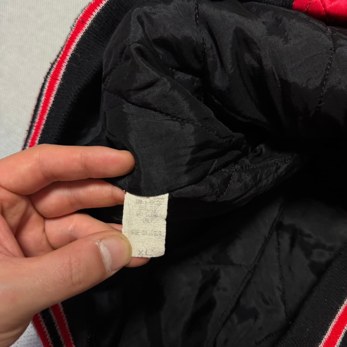 NBA 빈티지 시카고 불스 빅로고 퀄팅 자켓 상품이미지4