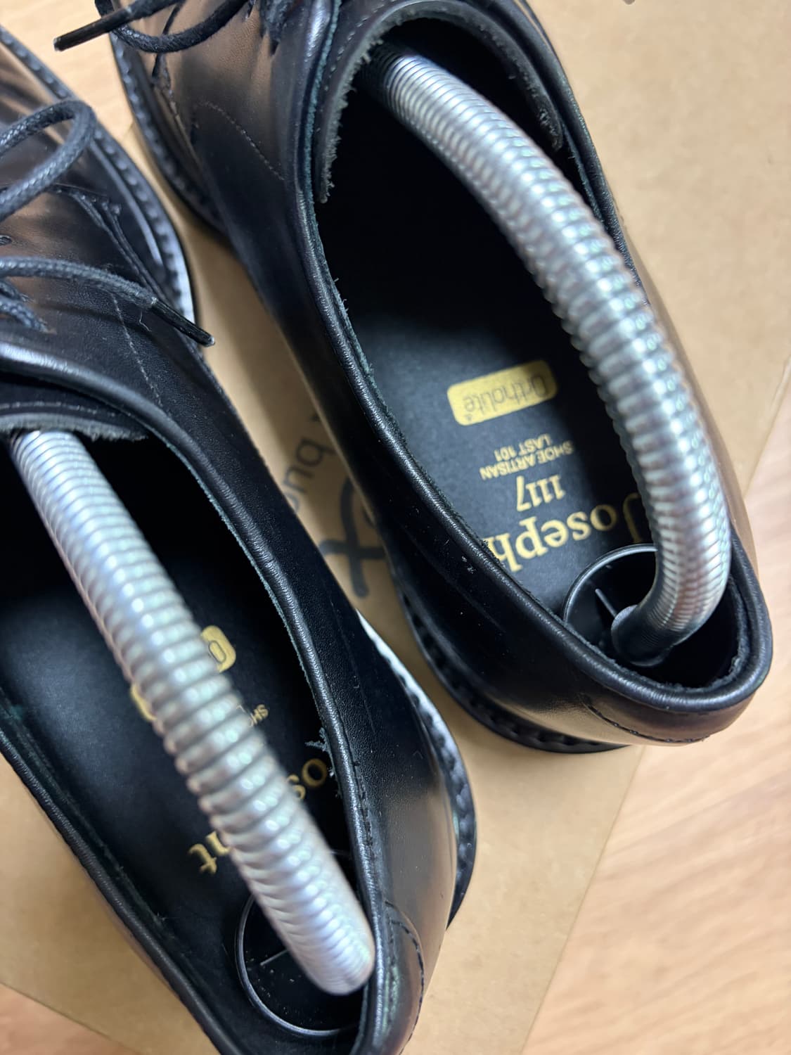 조셉트 101 245 블랙 레더 더비 슈즈 상품이미지4