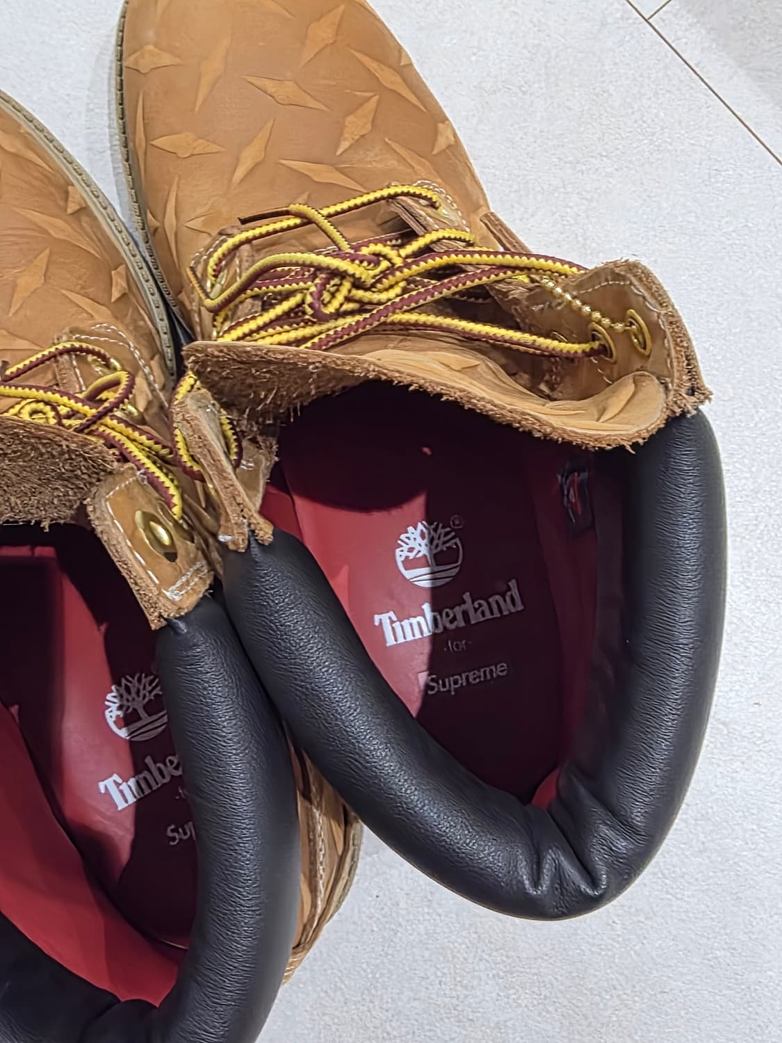 팀버랜드 x 슈프림 다이아몬드 플레이트 부츠 (EU42) 상품이미지5