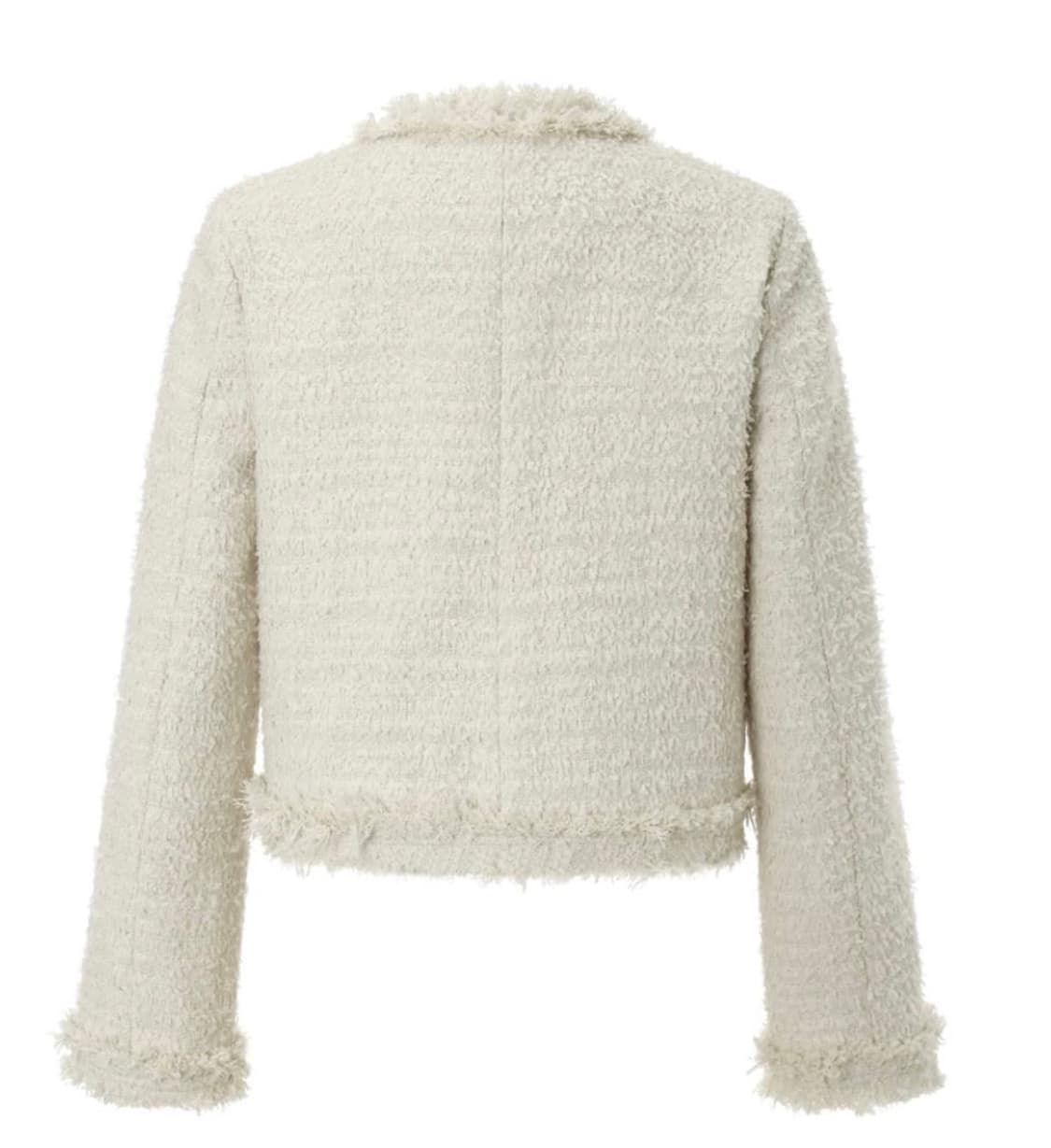 카키포인트 크롭 트위드 자켓 아이보리 상품이미지4