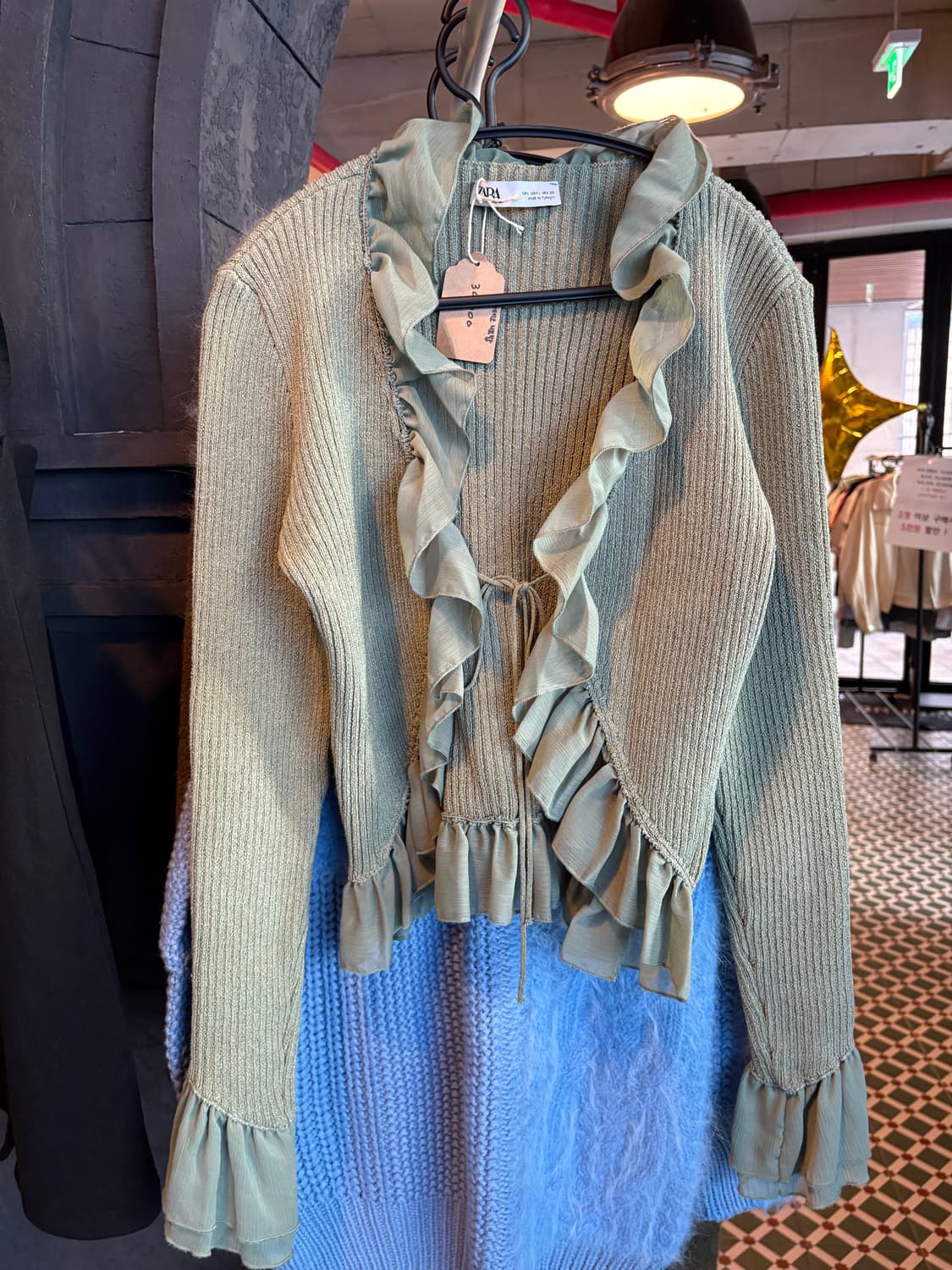 자라 프릴 니트 가디건 상품이미지5