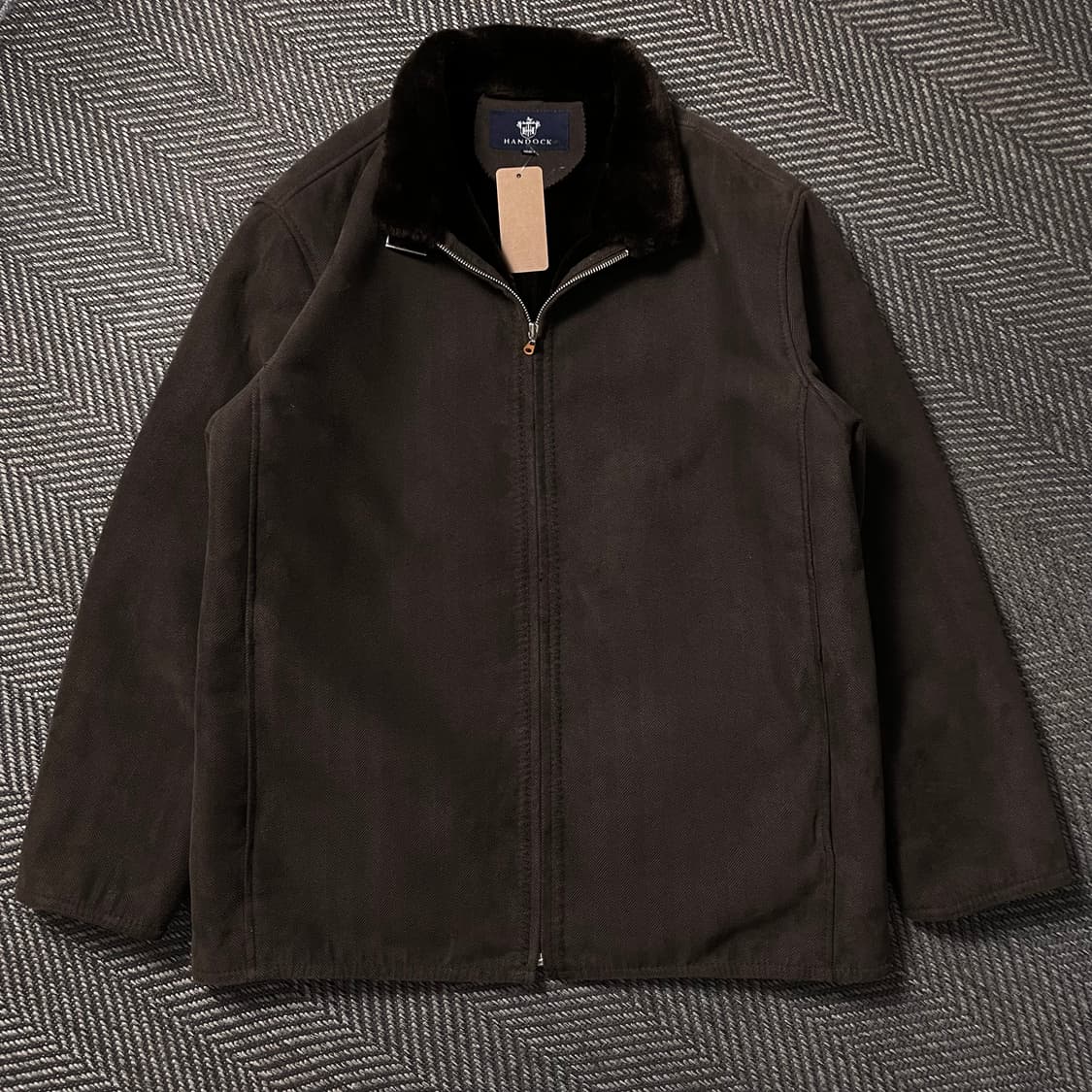 HANDOCK 빈티지 아카이브 헤링본 퍼 트리밍 자켓 브라운o 5049 상품이미지1