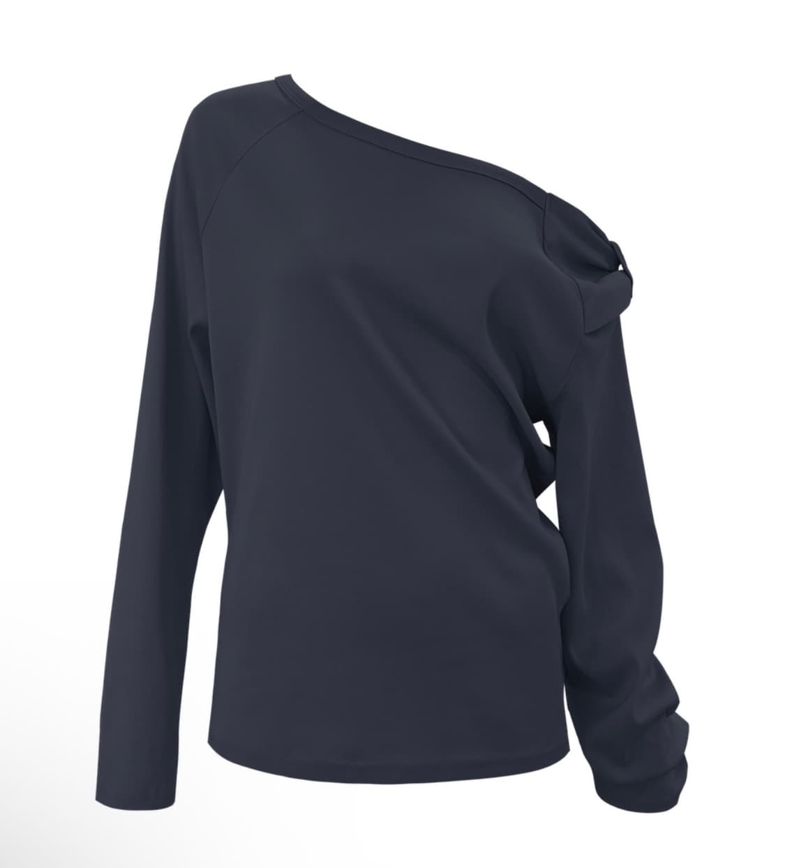 체메씨 원숄더 롱슬리브 네이비 상품이미지1