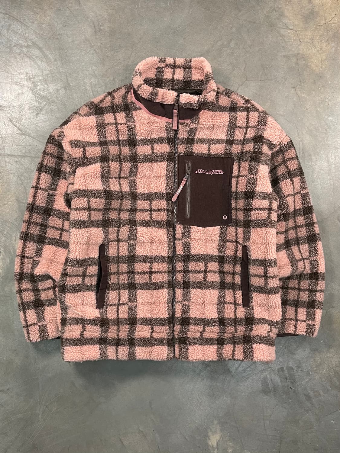 에디바우어 체크 플리스 자켓 상품이미지1