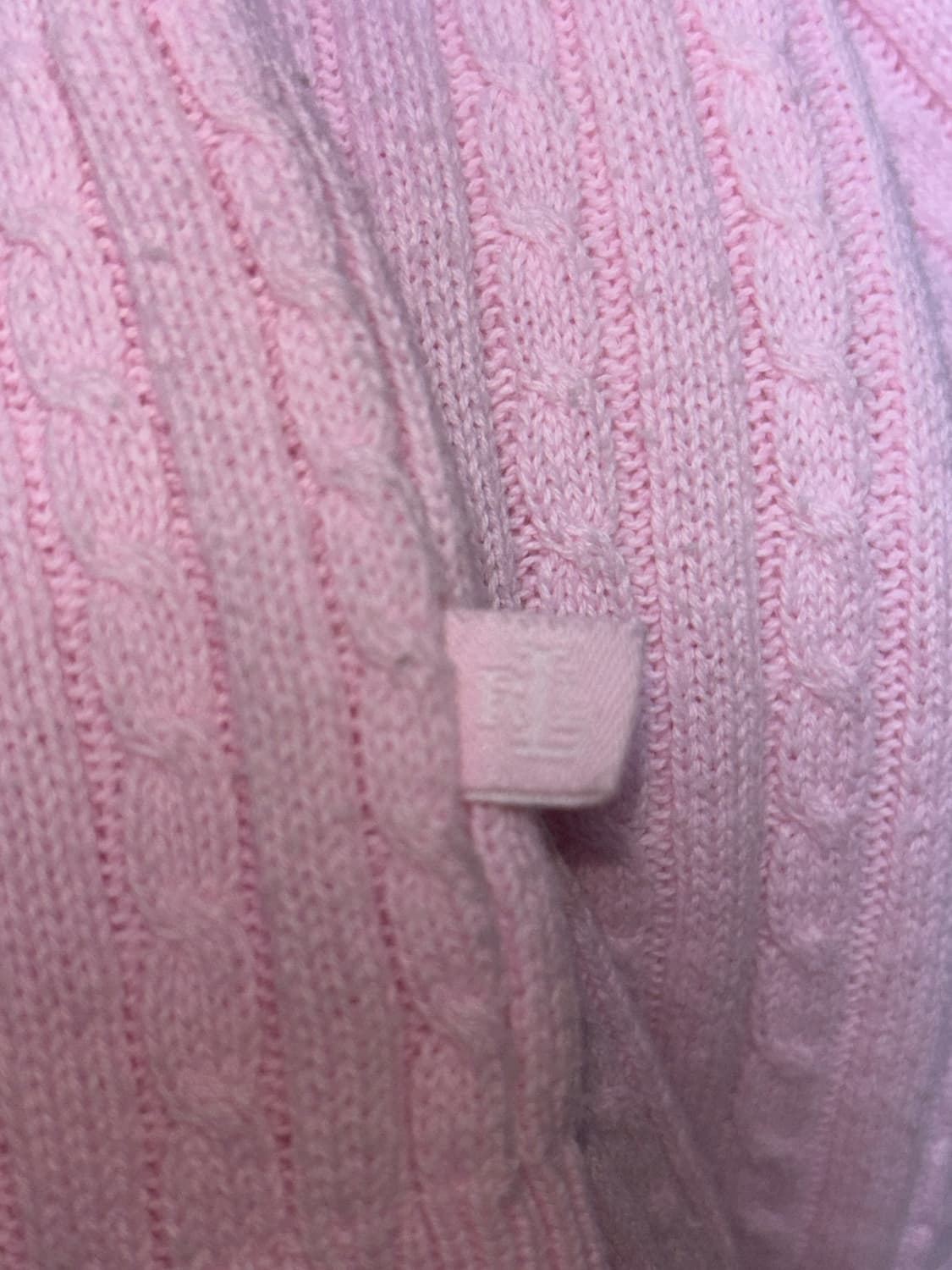 랄프로렌 브이넥 니트 흰핑 꽈배기 빈티지 상품이미지3