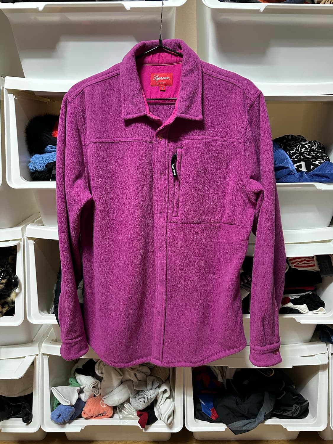 supreme 슈프림 15FW 폴라텍 후리스 셋업 마젠타 상품이미지1