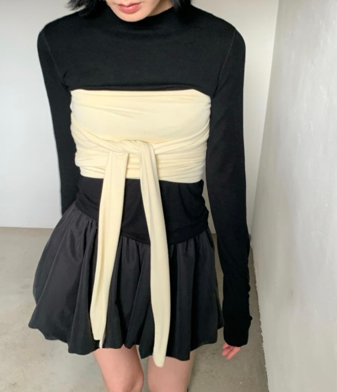 매듭 레이어드 튜브탑 상품이미지1