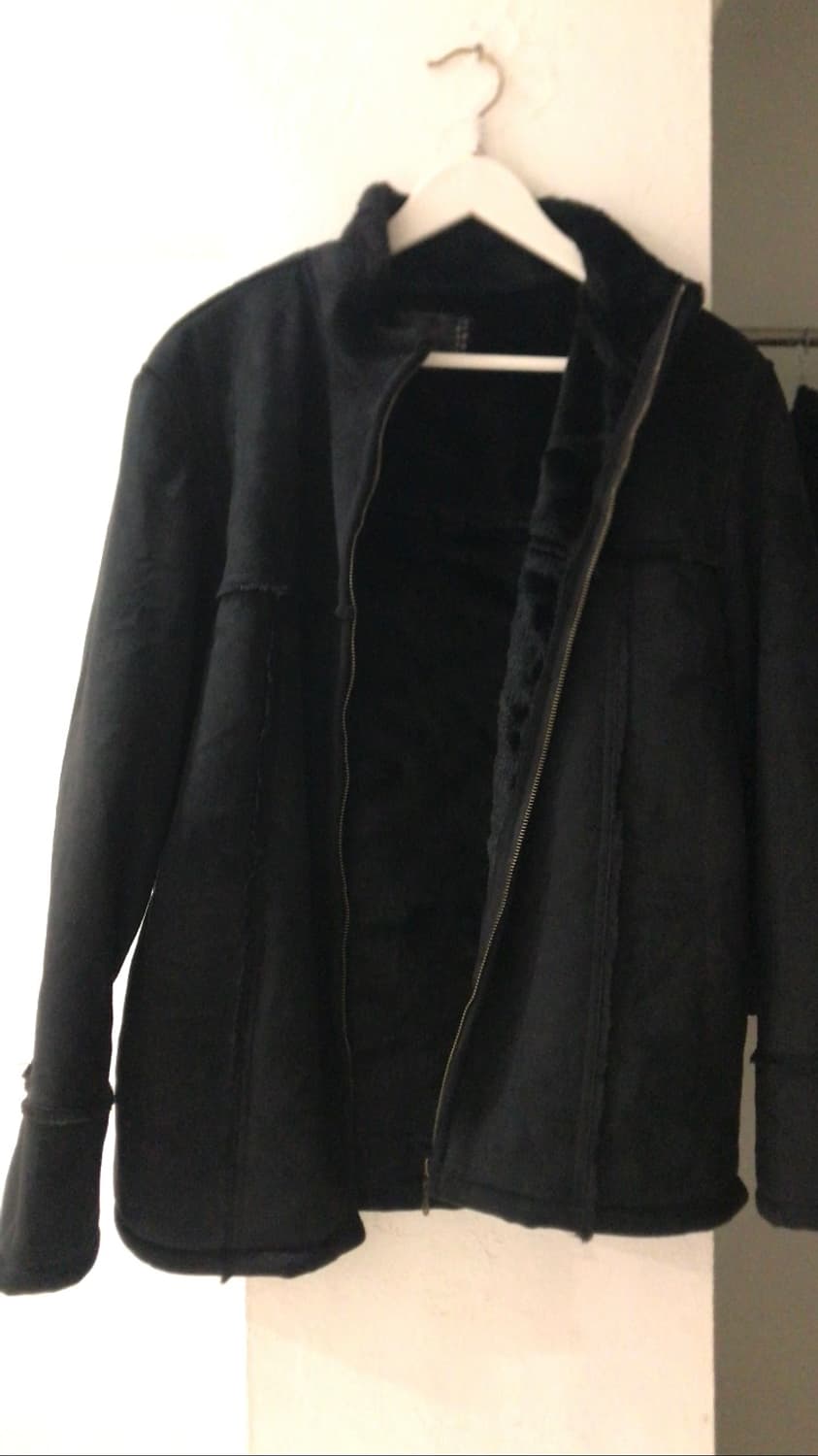 블랙 퍼 무스탕 집업 상품이미지1