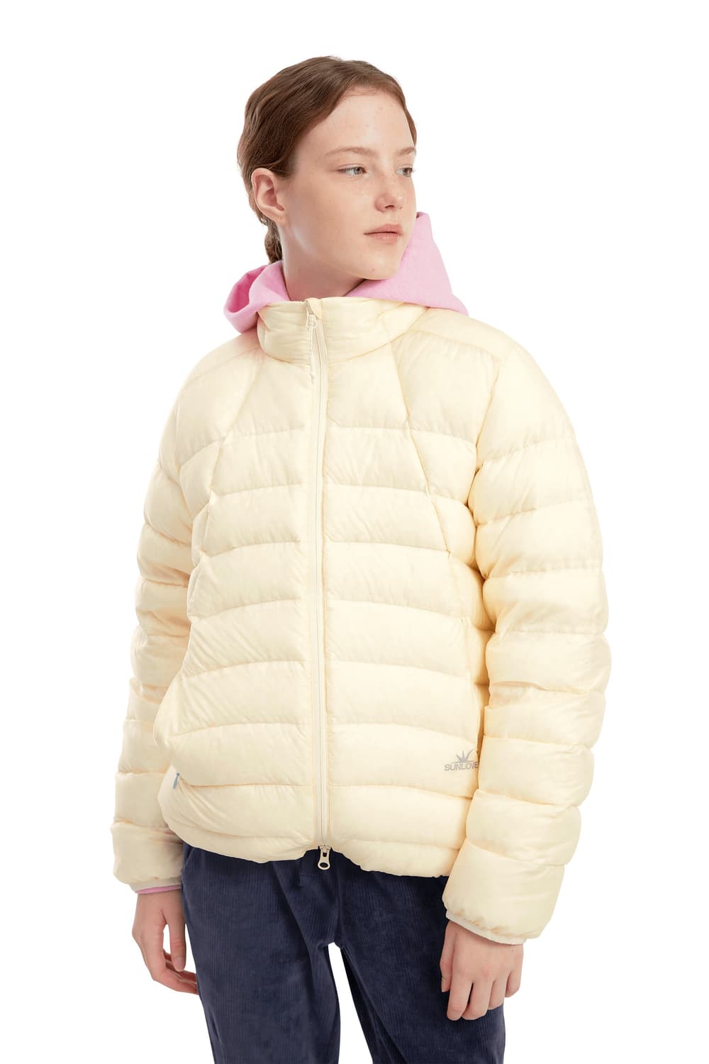 Sunlove 썬러브 라이트 다운 재킷 크림 S 스몰 상품이미지2