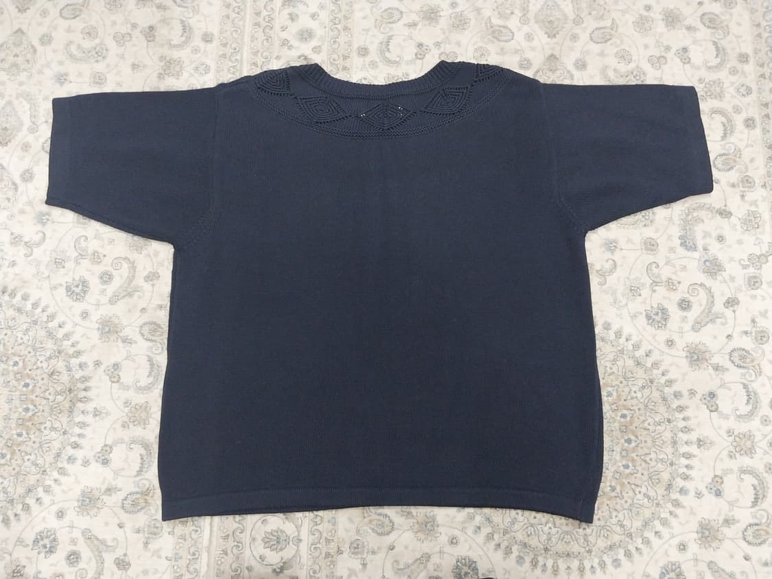 BENETTON 베네통 크롭 네이비 반팔니트 (55반까지) 상품이미지3