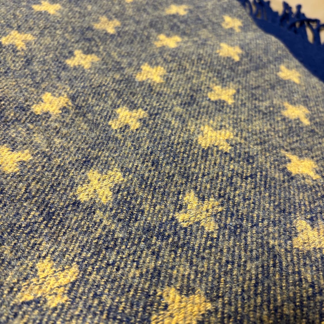 Beams 빔즈 투톤 브라운 네이비 머플러 목도리 상품이미지5