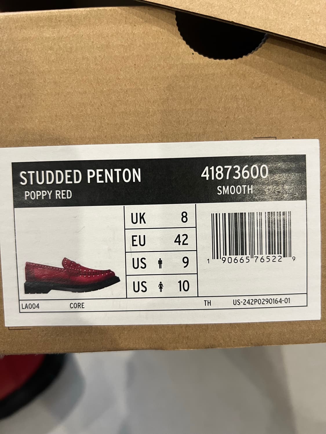 슈프림 x 닥터마틴 스터드 펜톤 로퍼 레드 270 상품이미지2