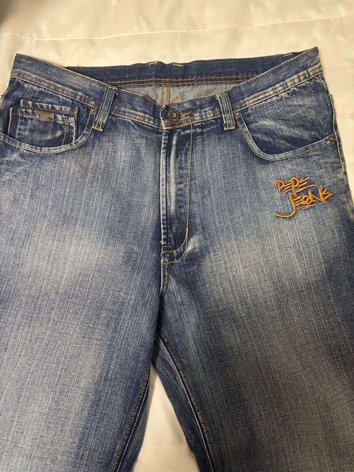 오리엔탈 자수 와이드 데님팬츠 상품이미지1