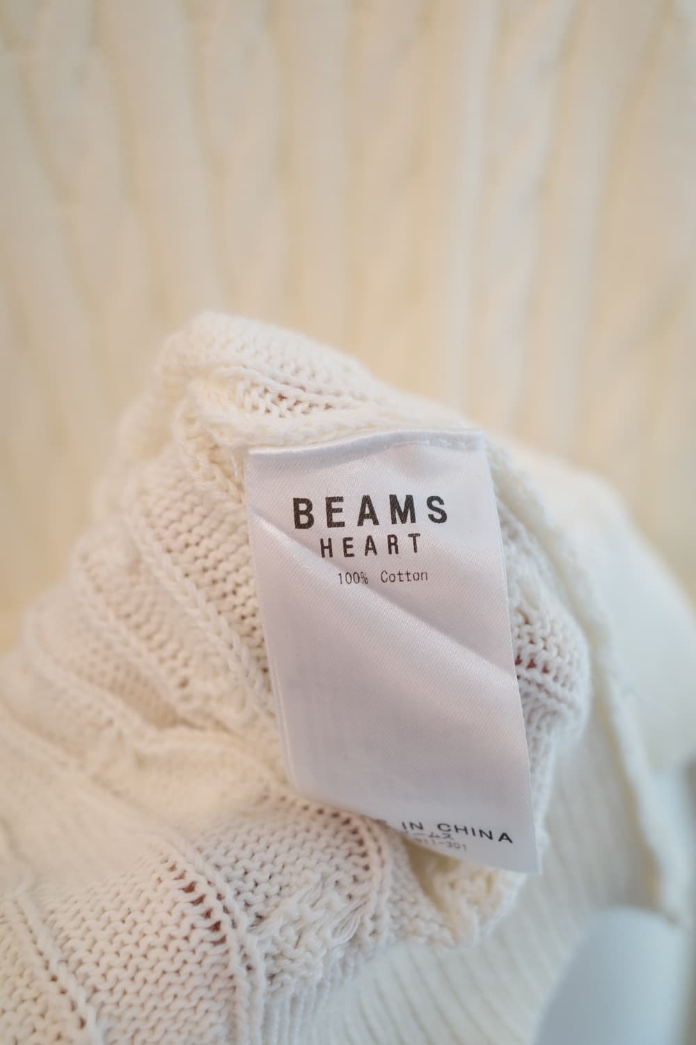 BEAMS 빔즈 케이블 코튼 니트  상품이미지5