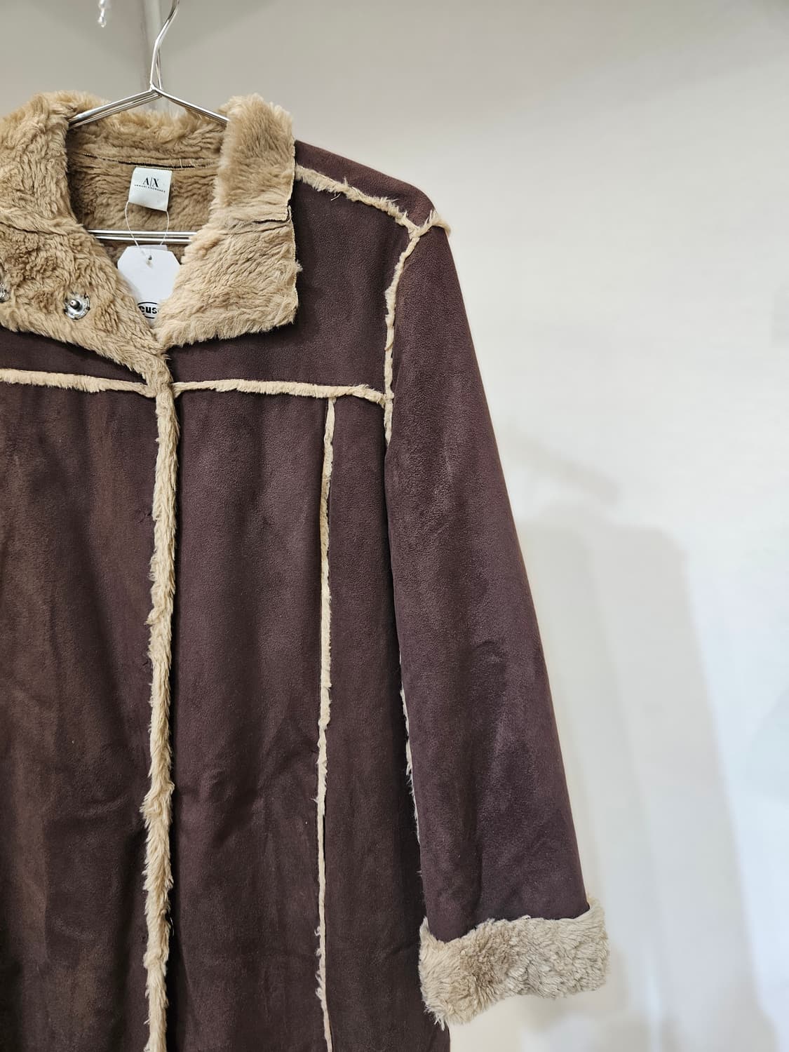 아르마니 익스체인지 스웨이드 무스탕 코트 상품이미지3