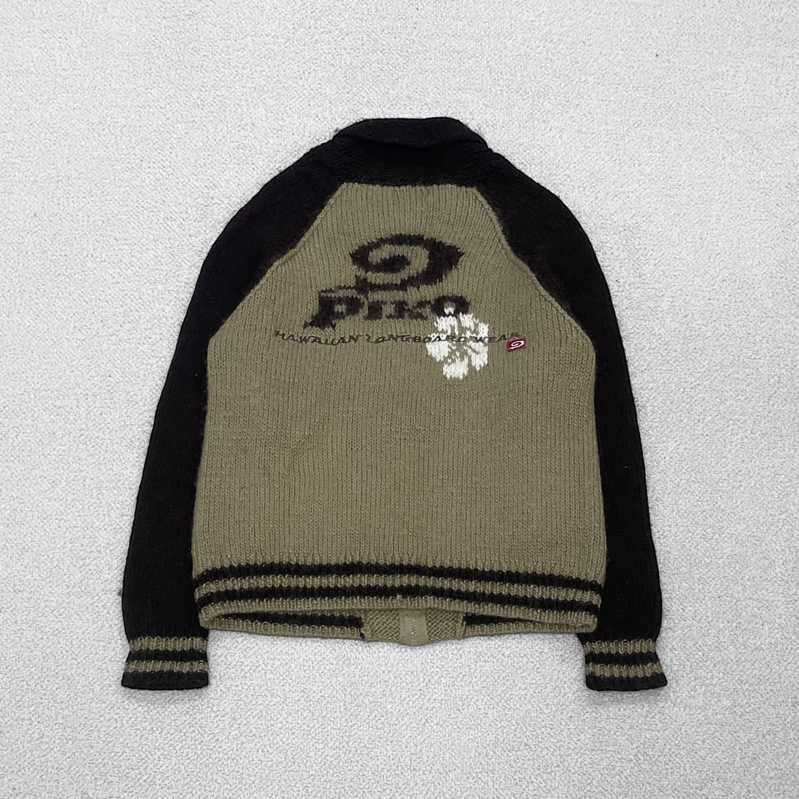 PIKO 피코 일본 재패니즈 빈티지 웨이브 코위찬 니트집업 상품이미지2