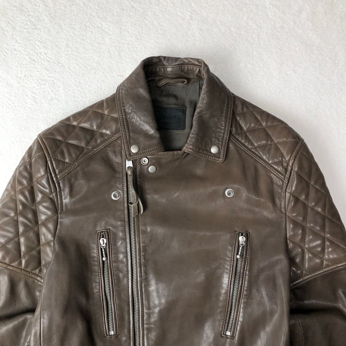 올세인츠 양가죽 더블 라이더자켓 상품이미지4