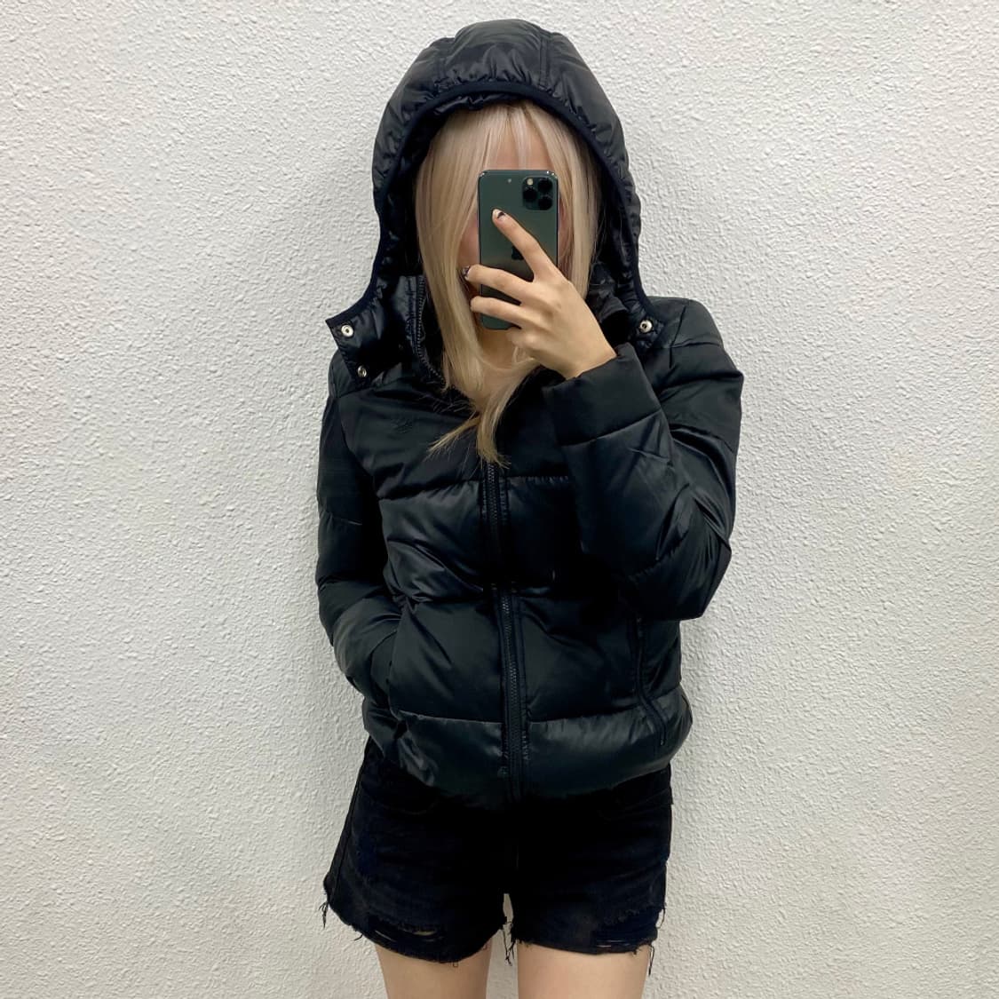 아디다스 파이어버드 블랙 후드패딩 90 상품이미지3