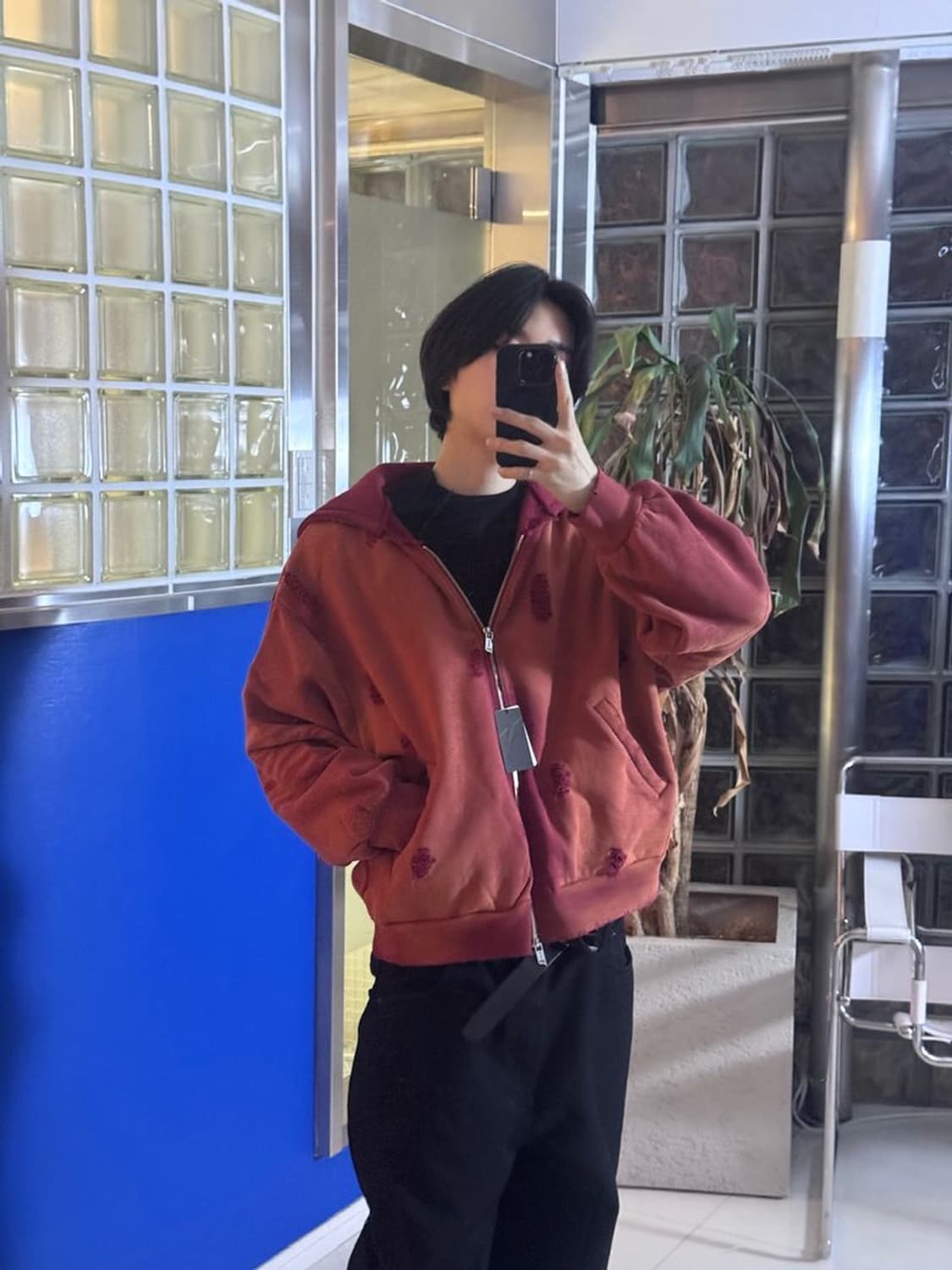 PIERCE HEART OVERSIZE 피어스 하트 오버사이즈 후드티 상품이미지2