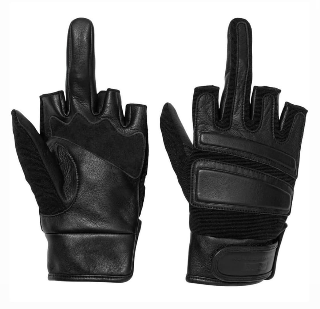 [M] 넘버나인 x 슈프림 레더 글러브 블랙 상품이미지1