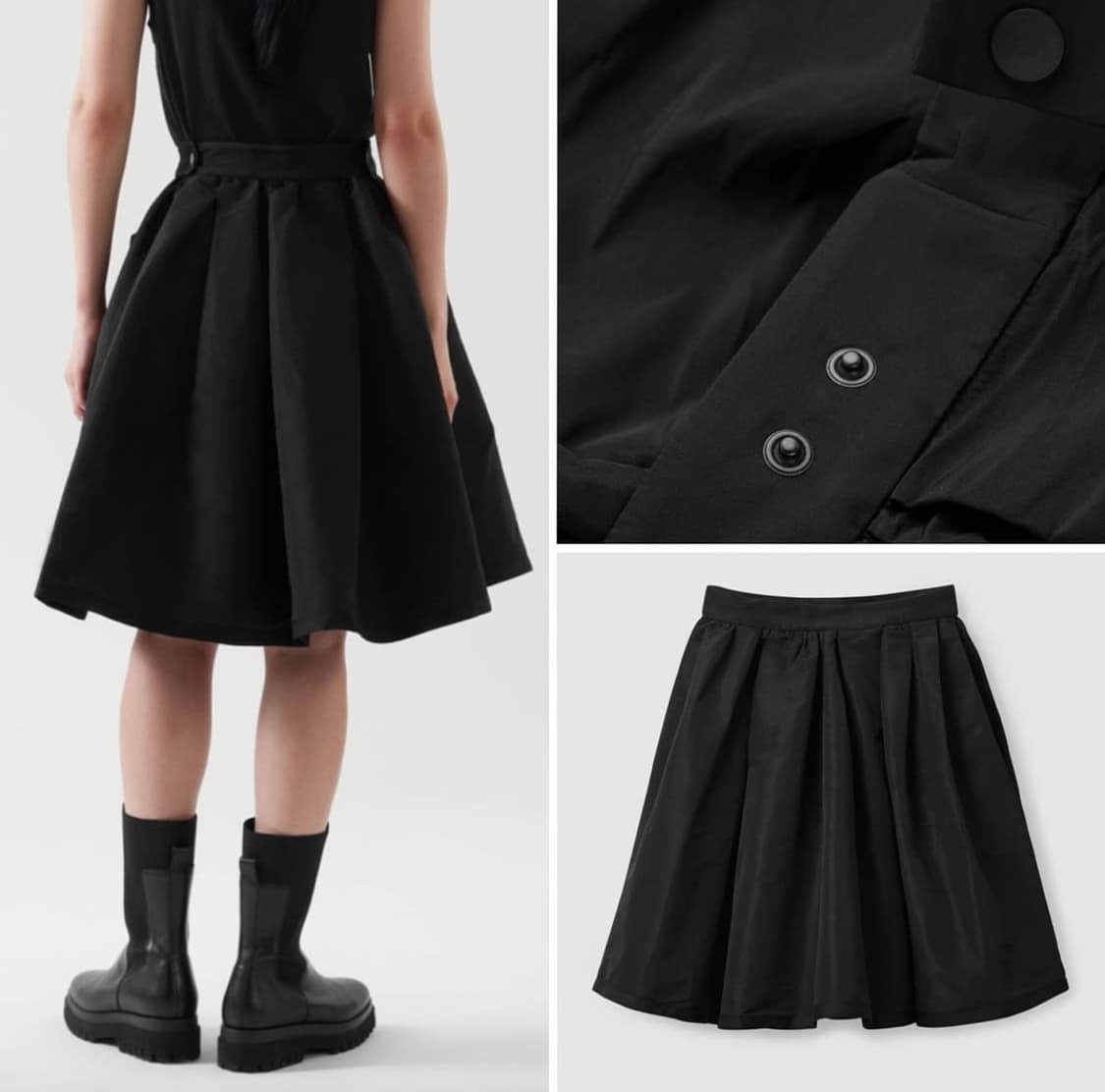 COS 블랙 플리츠 스커트 EUR 34 상품이미지2