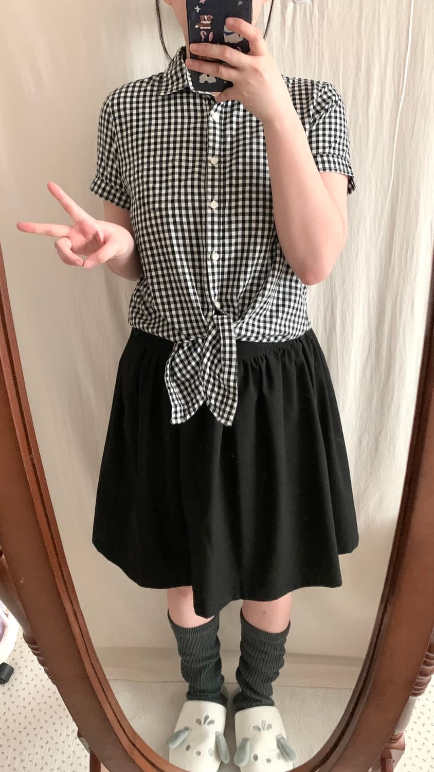 As know As 체크 타이 셔츠 상품이미지5