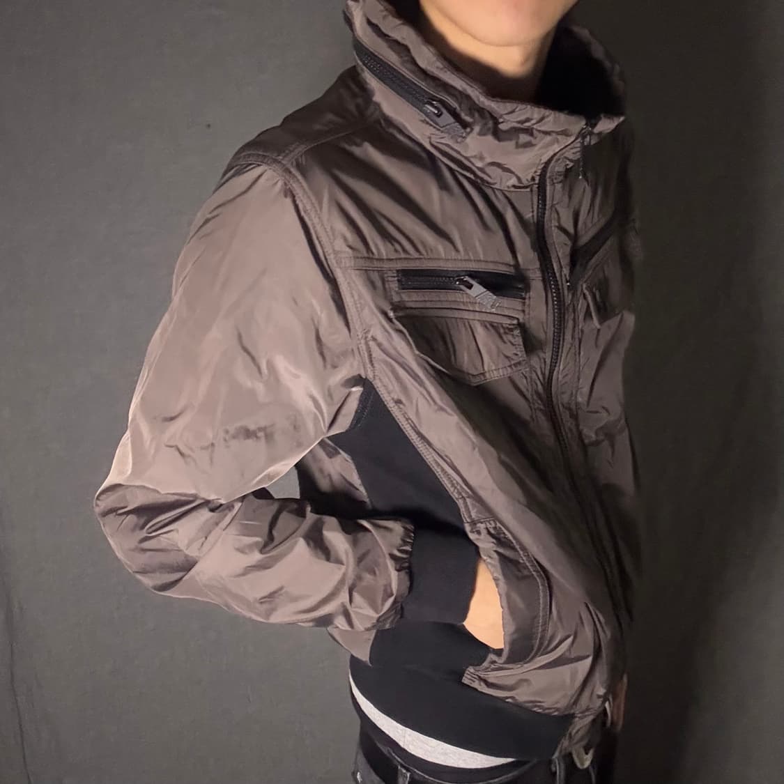 double zip-up nylon jacket 상품이미지6