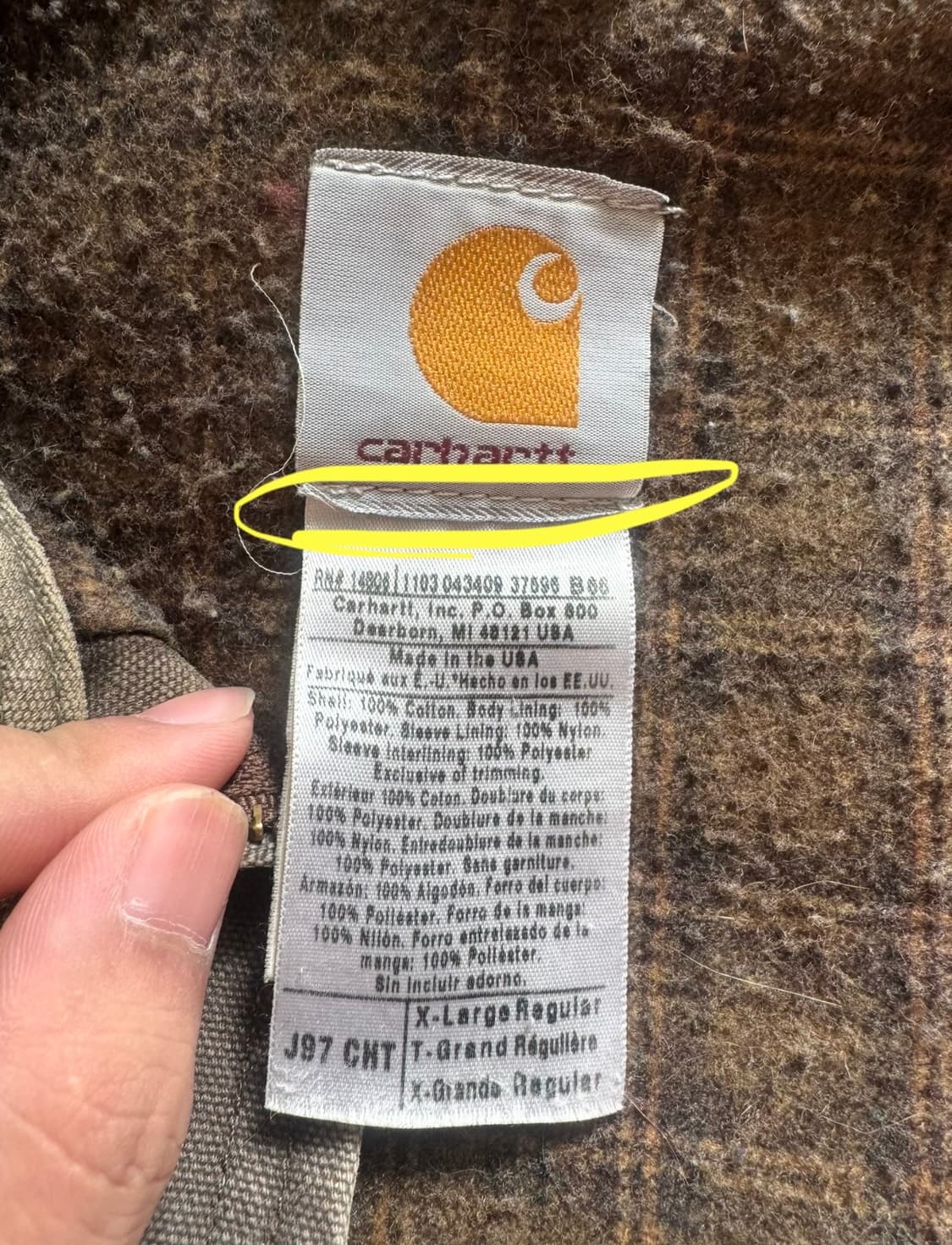 Carhartt USA J97 CHT (체스트넛) 레귤러 XL A급 상품이미지8