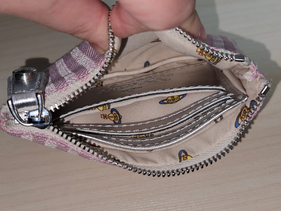 비비안웨스트우드 카드 체크무늬 코튼 지갑/월렛 상품이미지4