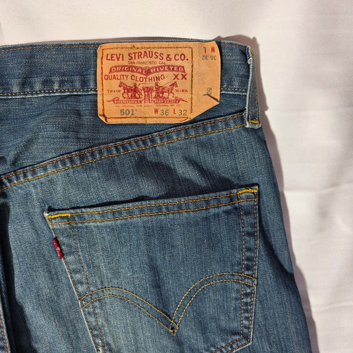 [W36L32]00s 리바이스 LEVIS 501 데님 팬츠 상품이미지7