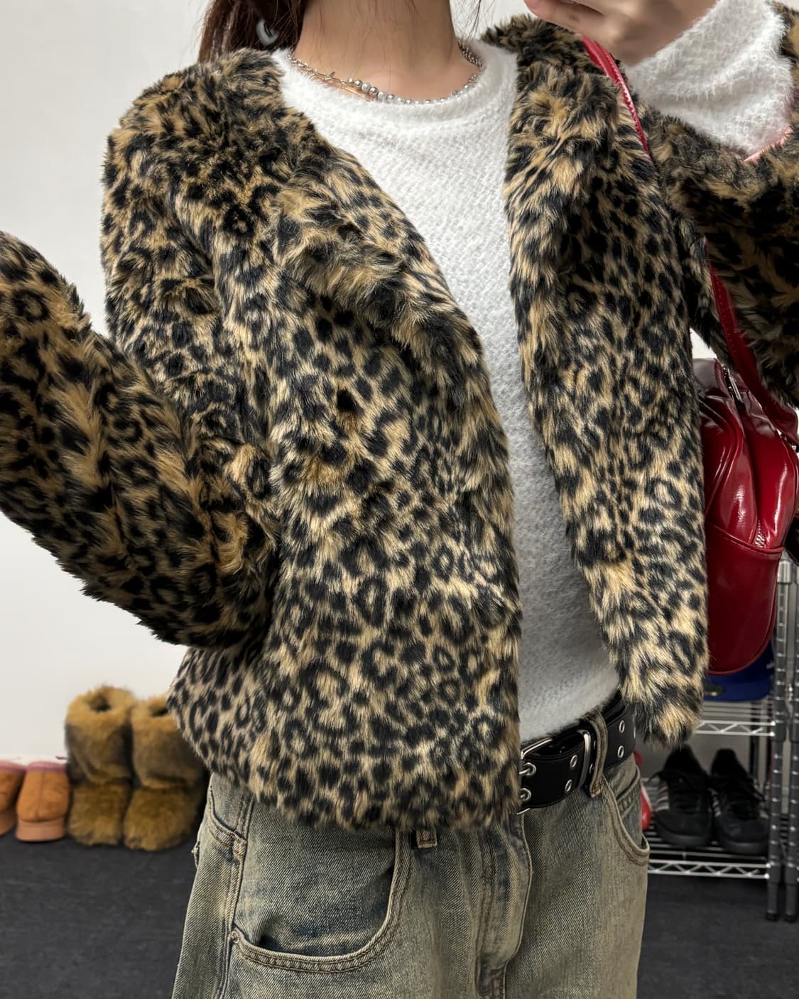 올드 빈티지 레오파드 퍼 자켓 상품이미지3