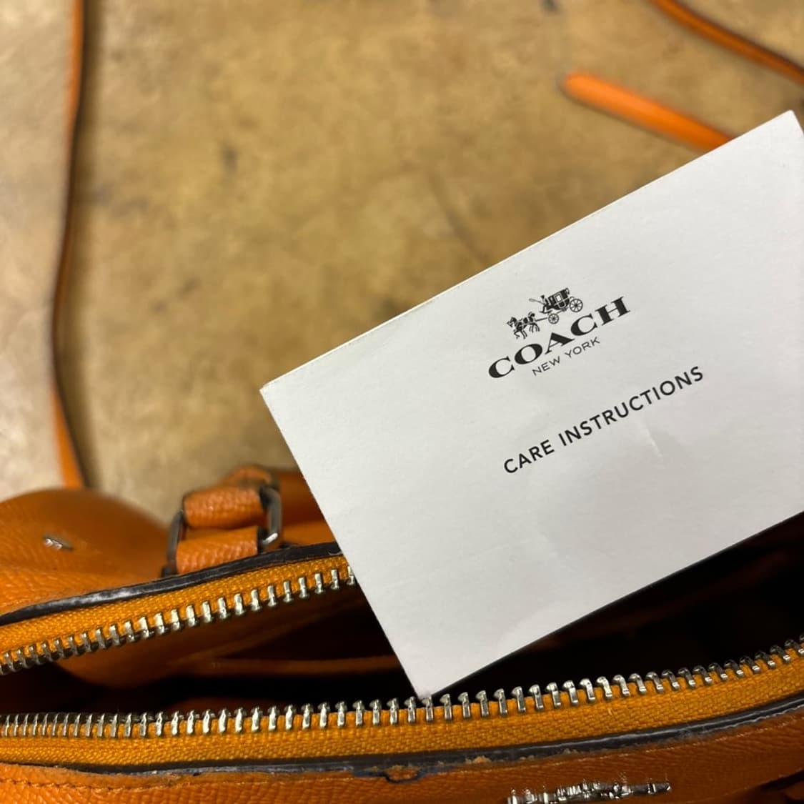 코치 오렌지 크로스 토트 핸드백 가방  상품이미지7