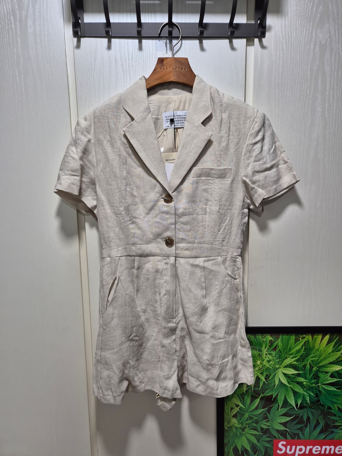 (타임세일)(새상품)스타일난다 린넨 반팔 점프수트 상품이미지2