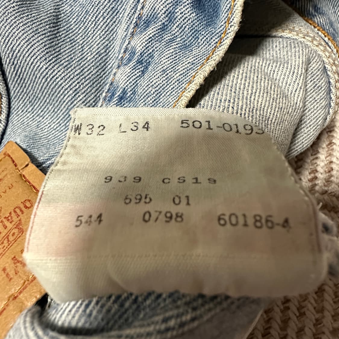 LEVI'S 501 90's usa made denim pants 상품이미지5