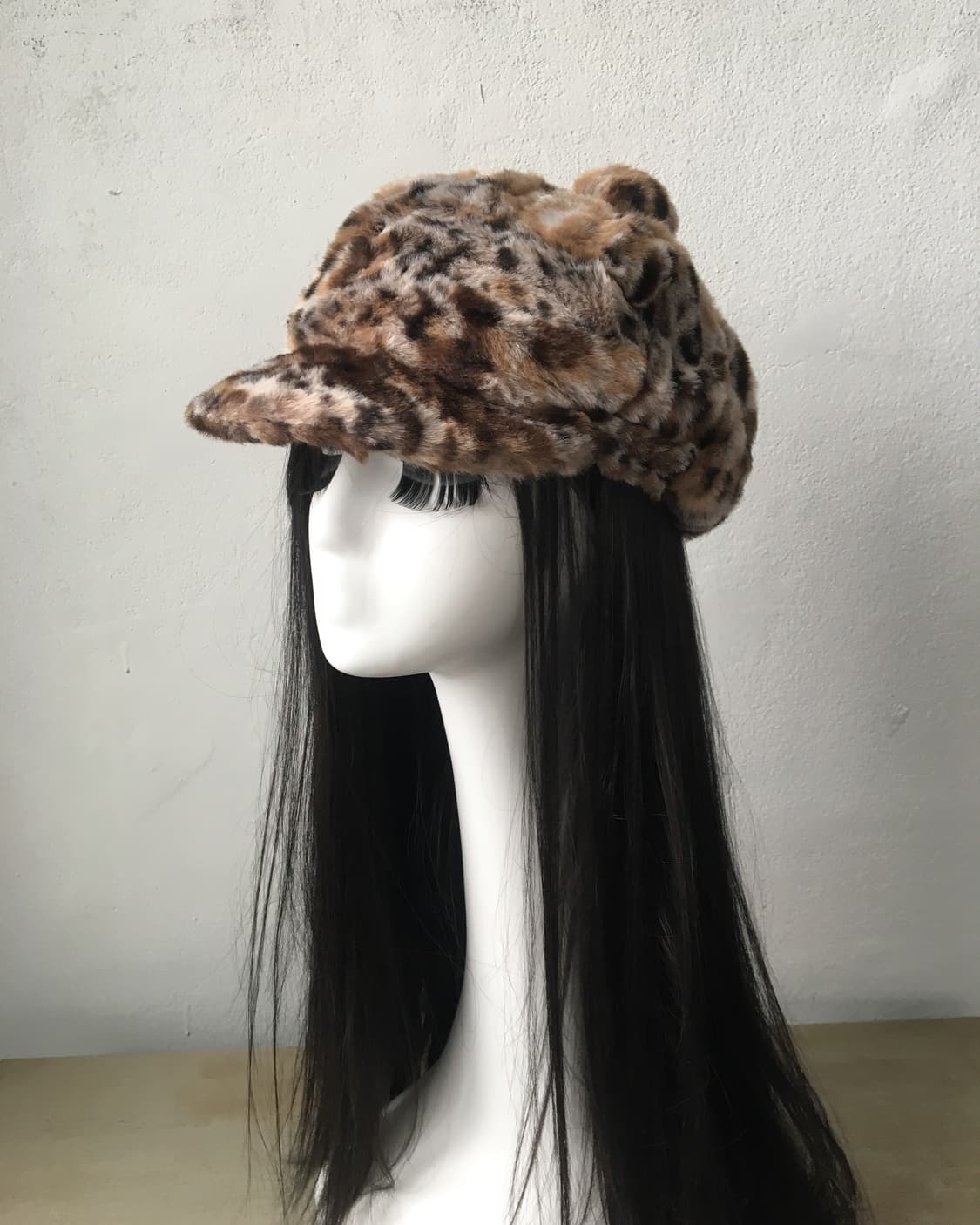 leopard pattern pom cap 상품이미지1