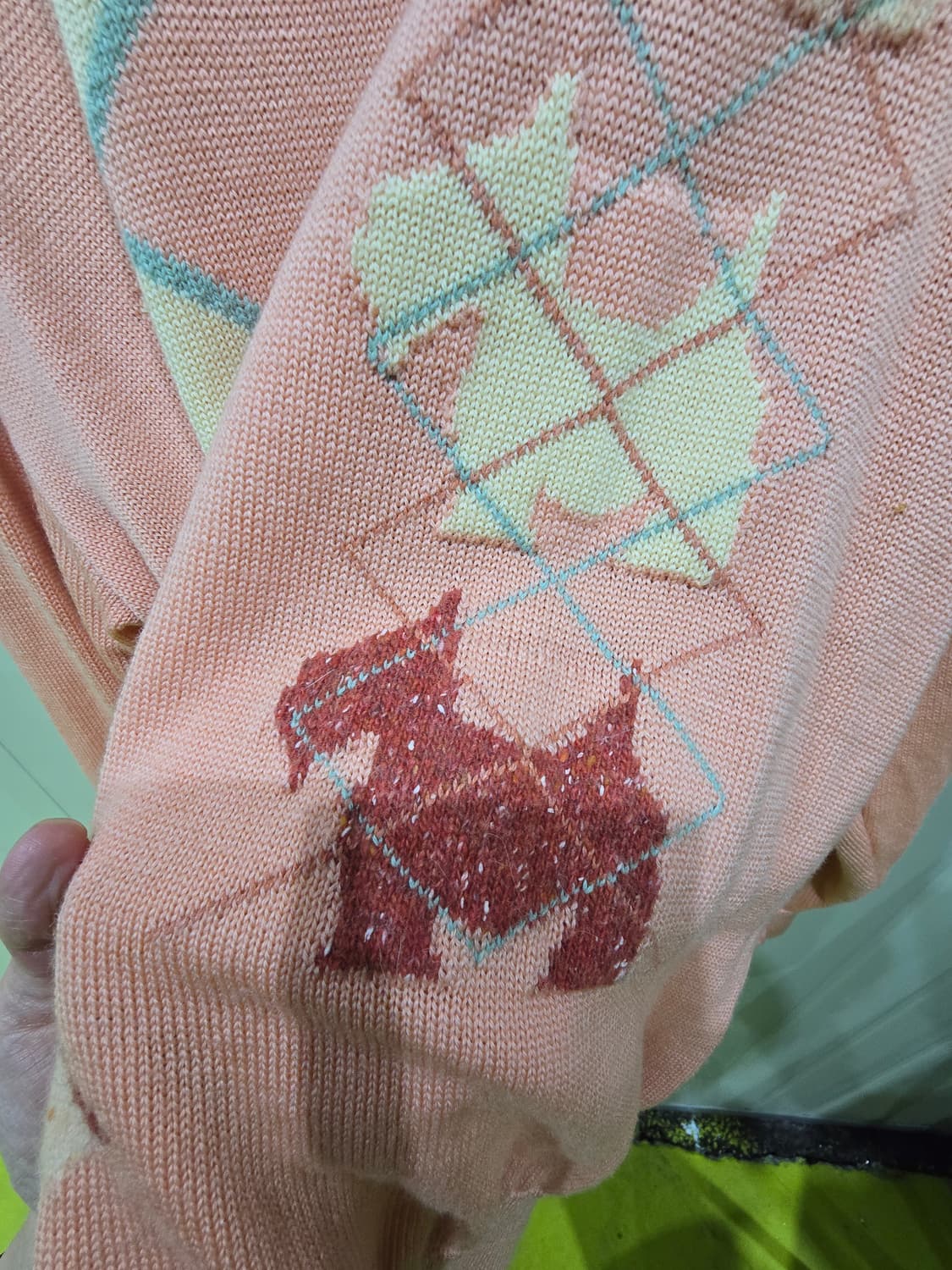 Black & White 핑크 강아지 니트 L 상품이미지3