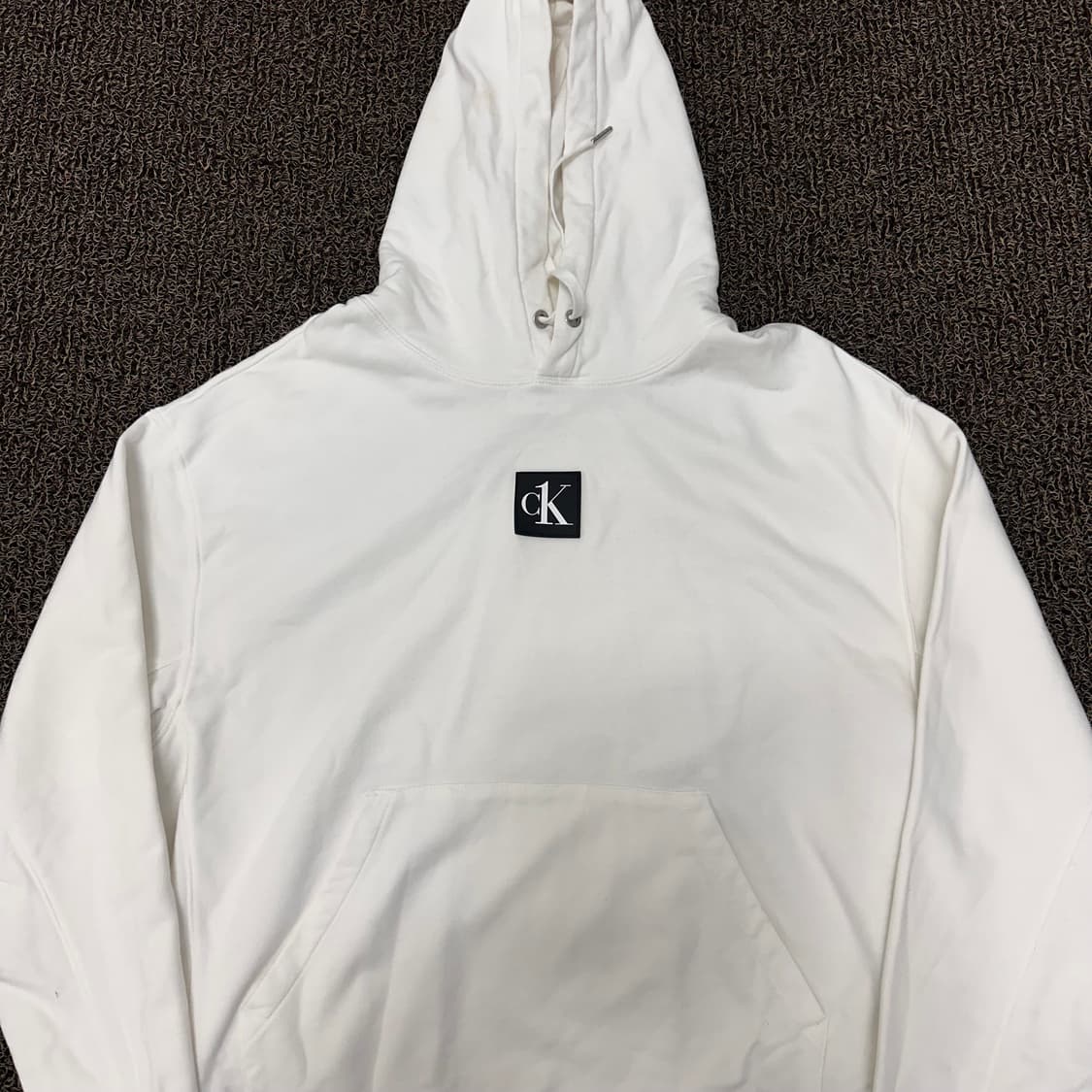 캘빈클라인 CK 로고 후드티 화이트 XL 상품이미지2