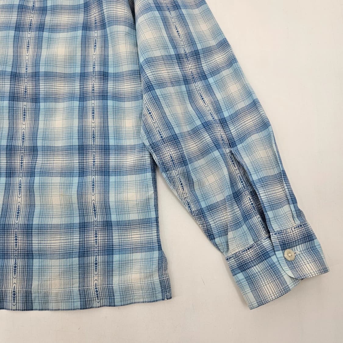 RRL 더블알엘 플래드 트윌 캠프 셔츠 스카이 블루 상품이미지7