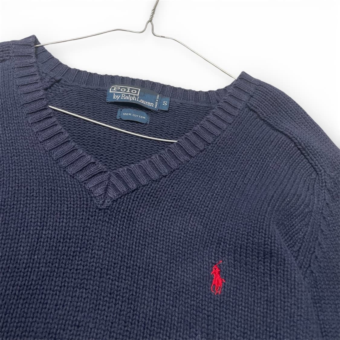폴로 레드포니 네이비코튼 니트 (표기s 55-66추천) 상품이미지2