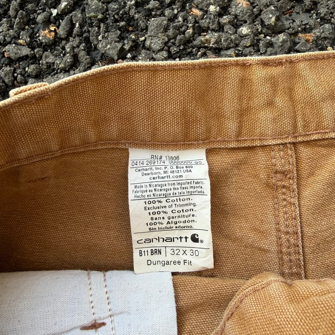 빈티지 칼하트 B11 BRN 싱글니 카펜터 팬츠 상품이미지10