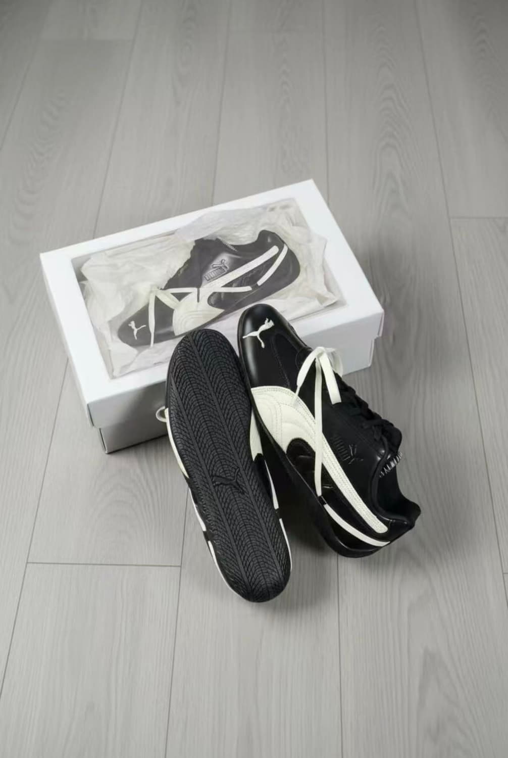 푸마 x 로제 스피드캣 PRM 블랙 웜 화이트 240MM 상품이미지5