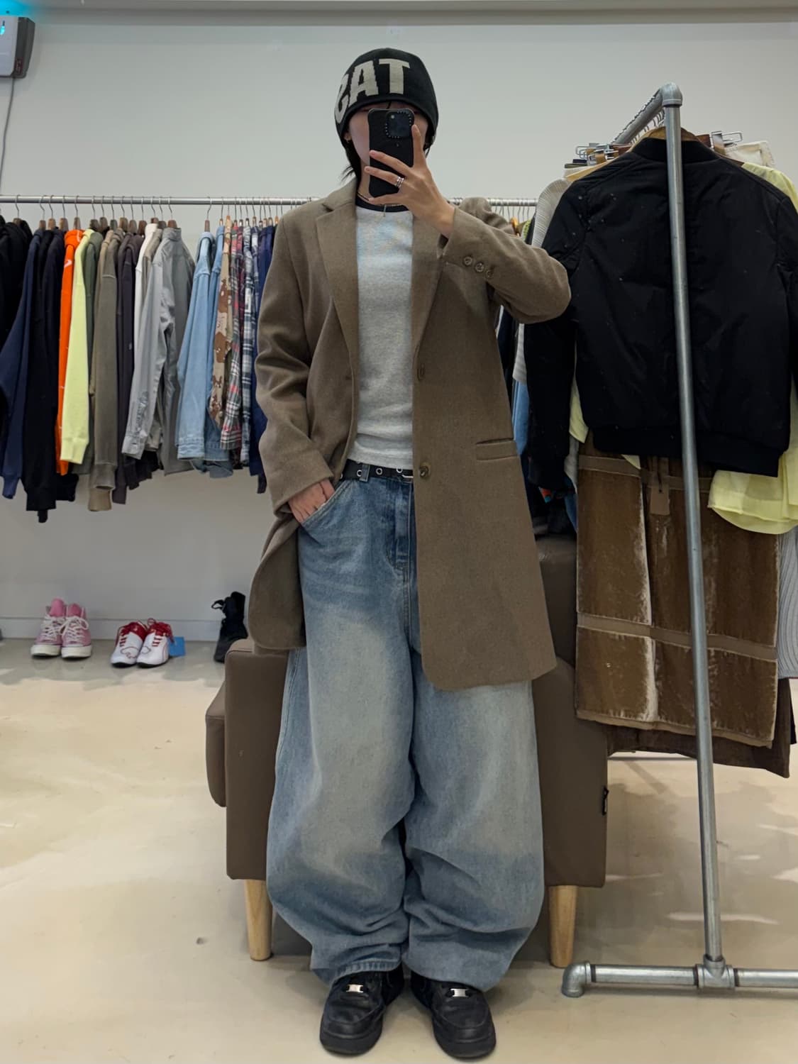 아페쎄 브라운 울 코트 상품이미지5