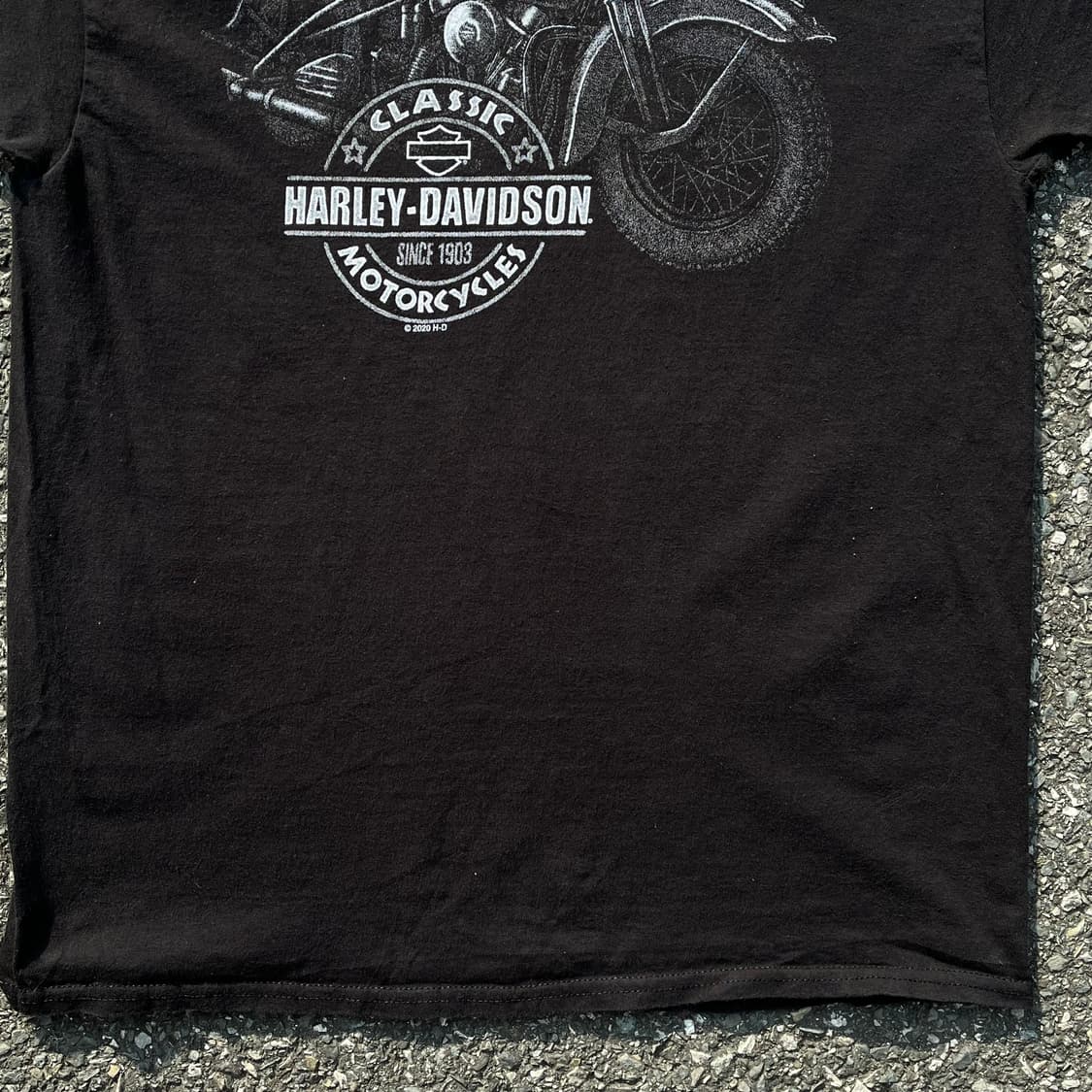 할리데이비슨 정품 블랙 프린팅 반팔 티셔츠 상품이미지5