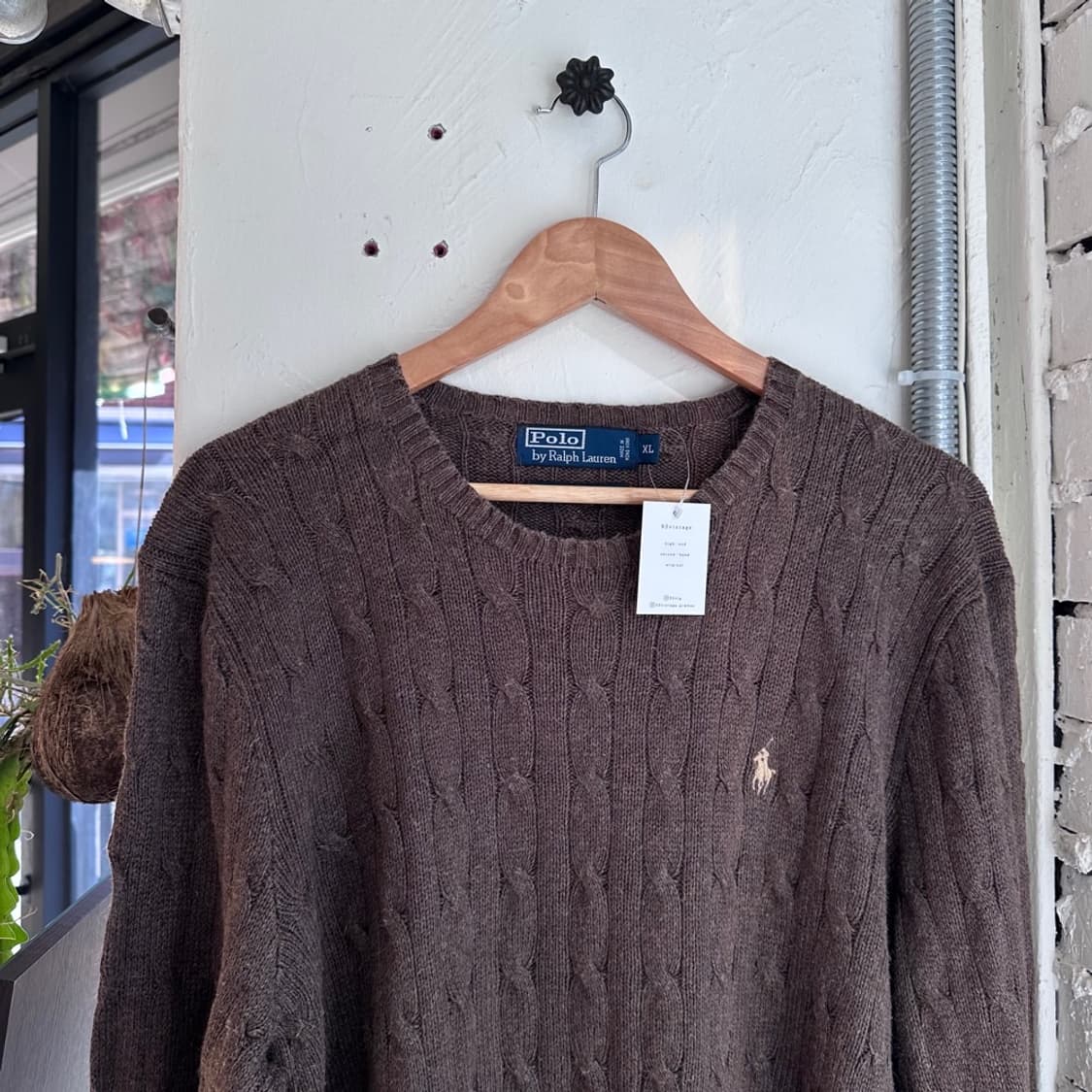 15399 - 폴로 랄프로렌 브라운 케이블 실크 니트 (실크 100%) 상품이미지1
