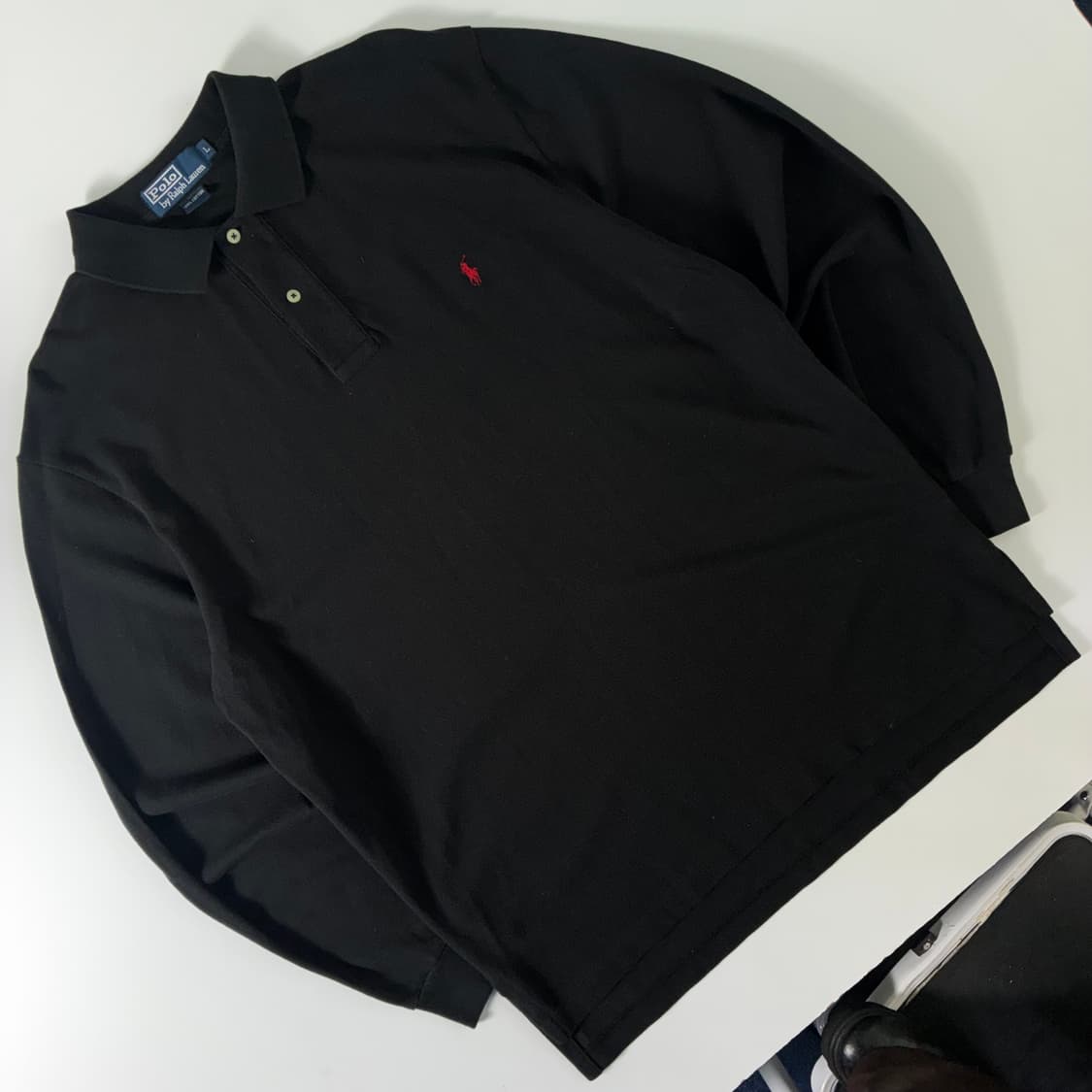 Polo  폴로 랄프로렌 자수 코튼 블랙 카라 티셔츠  상품이미지2