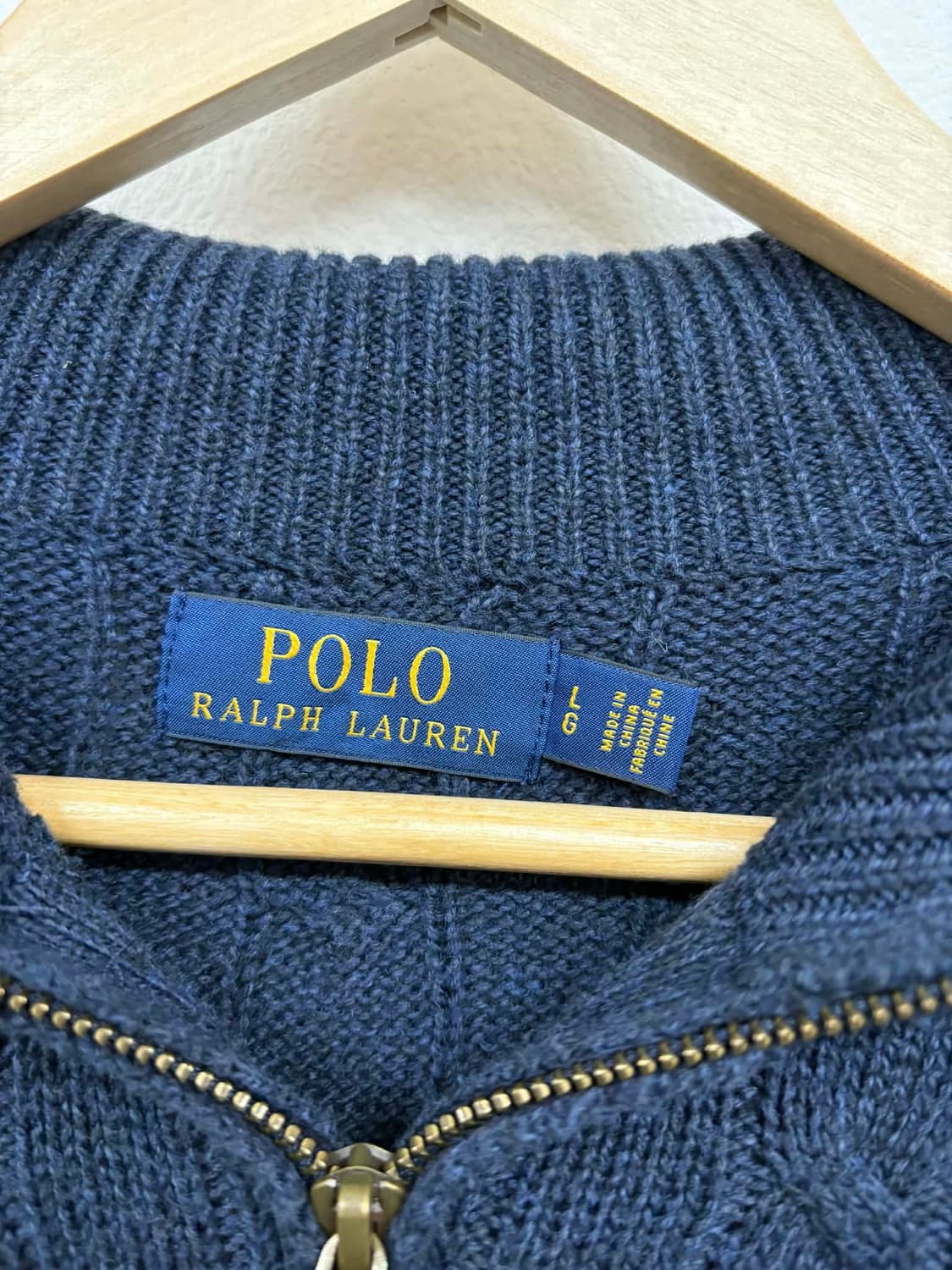 [L] 폴로 랄프로렌 신형 케이블 하프집업 코튼 니트 스웨터 상품이미지3