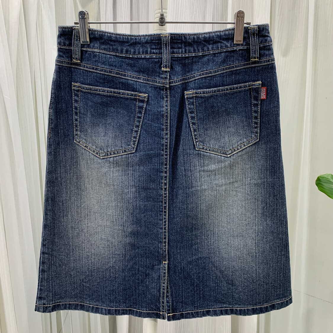 빈티지 EXPOSED 스웨이드 플라워 비즈 데님 스커트 1781 상품이미지2