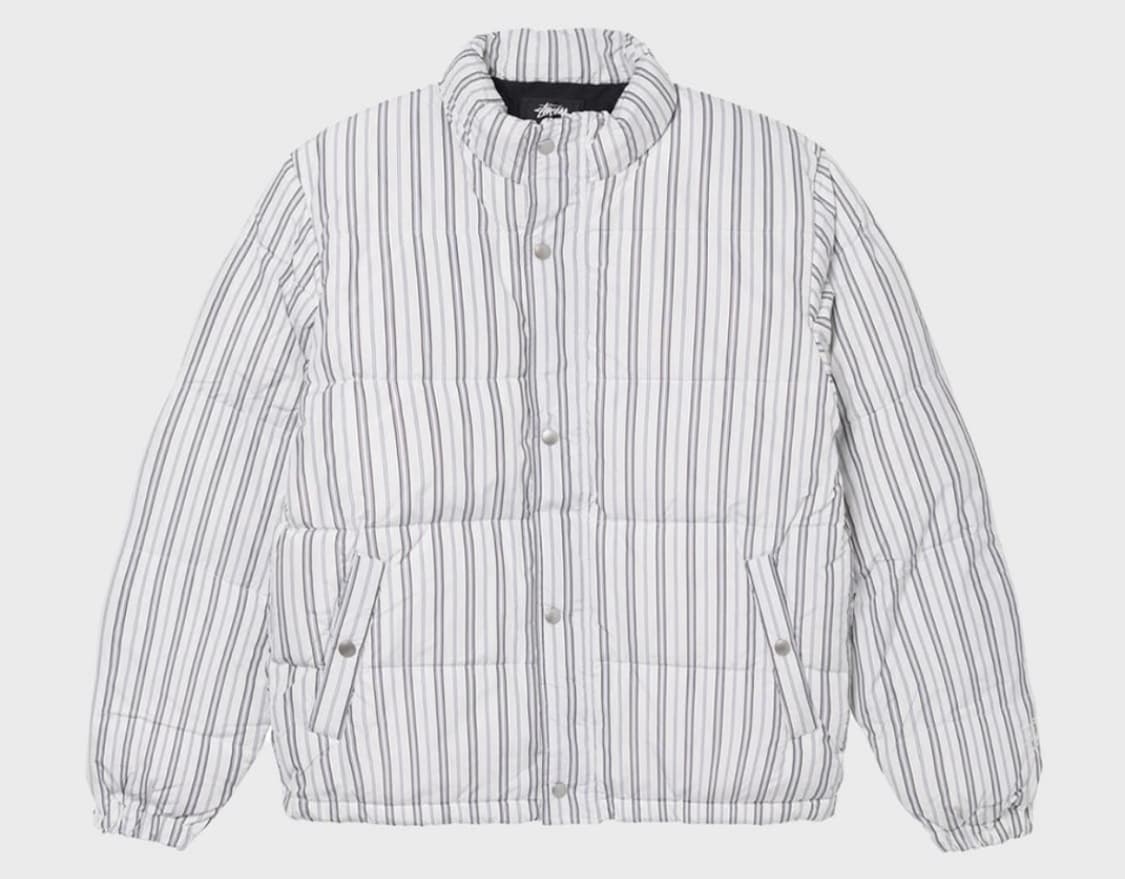 스투시 스트라이프 다운 패딩 s 상품이미지1