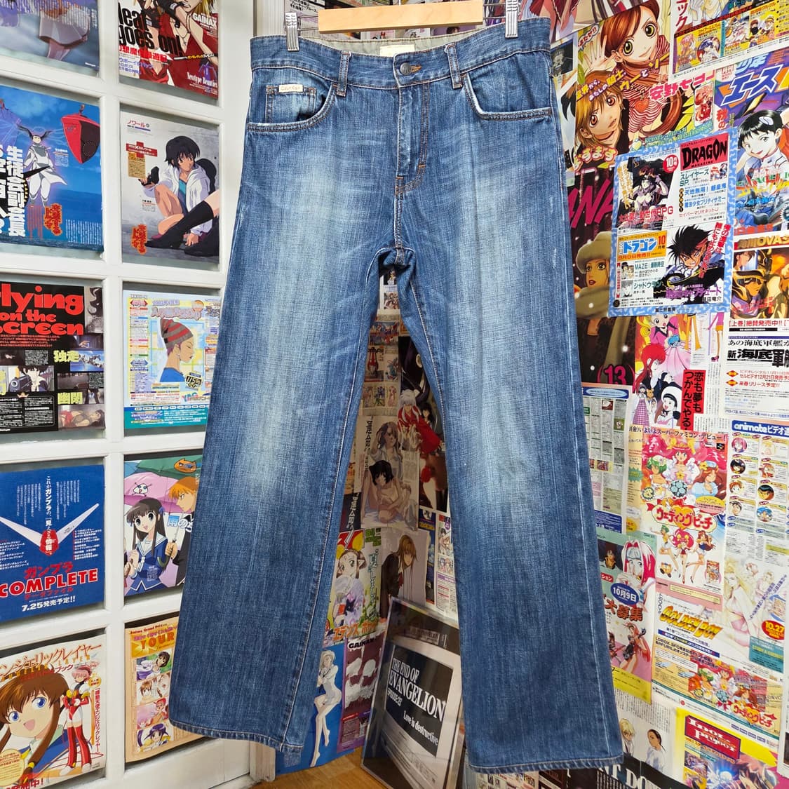 캘빈 클라인 중청 워싱 세미 와이드 팬츠 상품이미지5